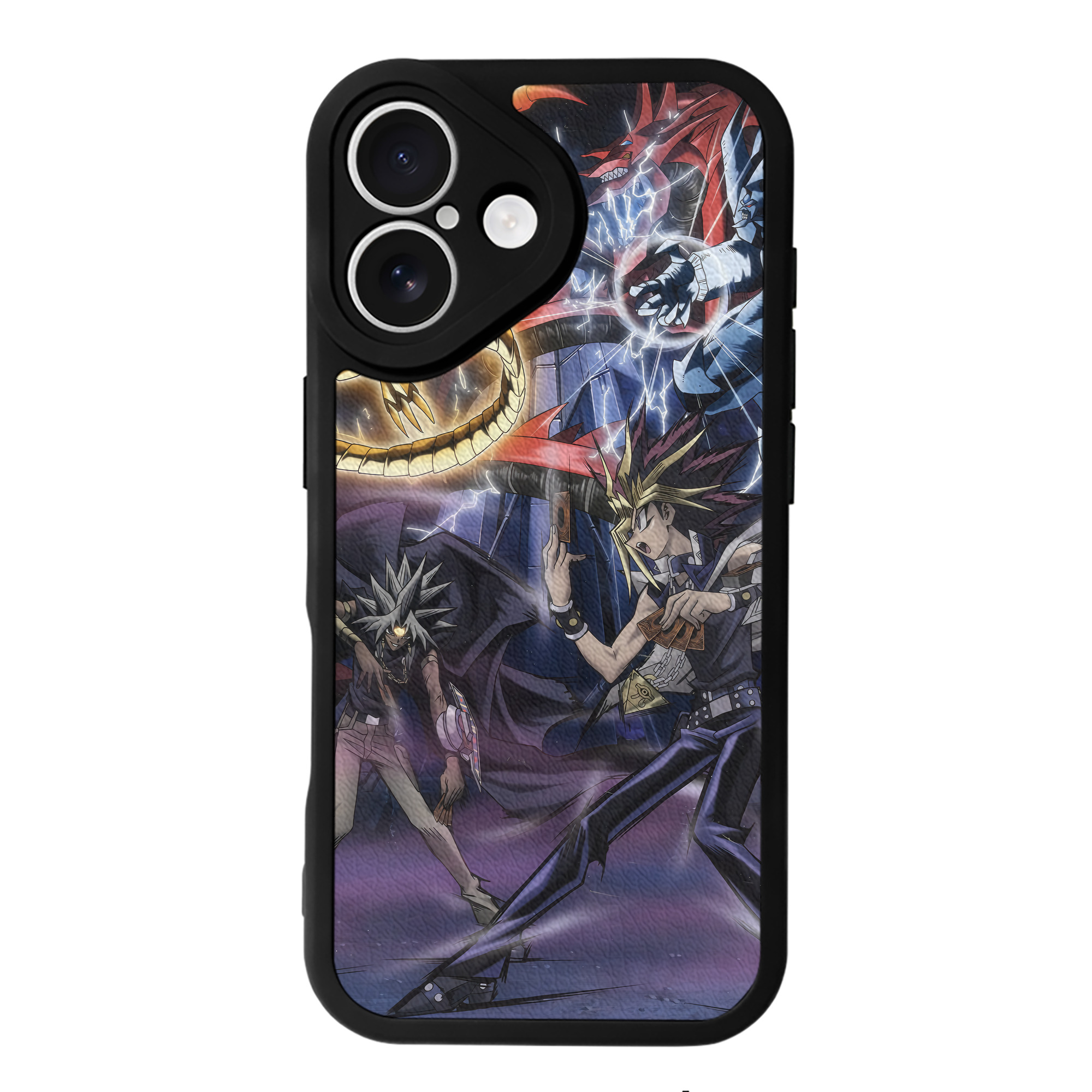 （画像用） 遊☆戯☆王 Yu-Gi-Oh! 【iPhone 16シリーズ対応】シリコンスマホケース（レザー調） 材質：シリコン